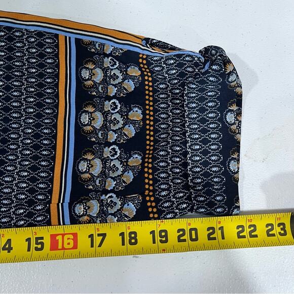 Elevenses Anthro Palazzo Geometric Multicolor Print Flowy Pants Womens Size 4 - Picture 7 of 8